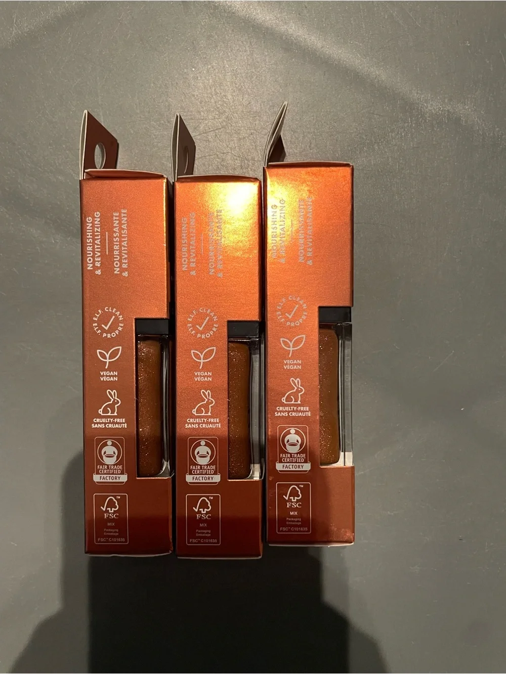 3 E. L.f. Cosmetics Glow Reviver Lip Oil Glimmer Chocoluxe 0.25 fl oz New